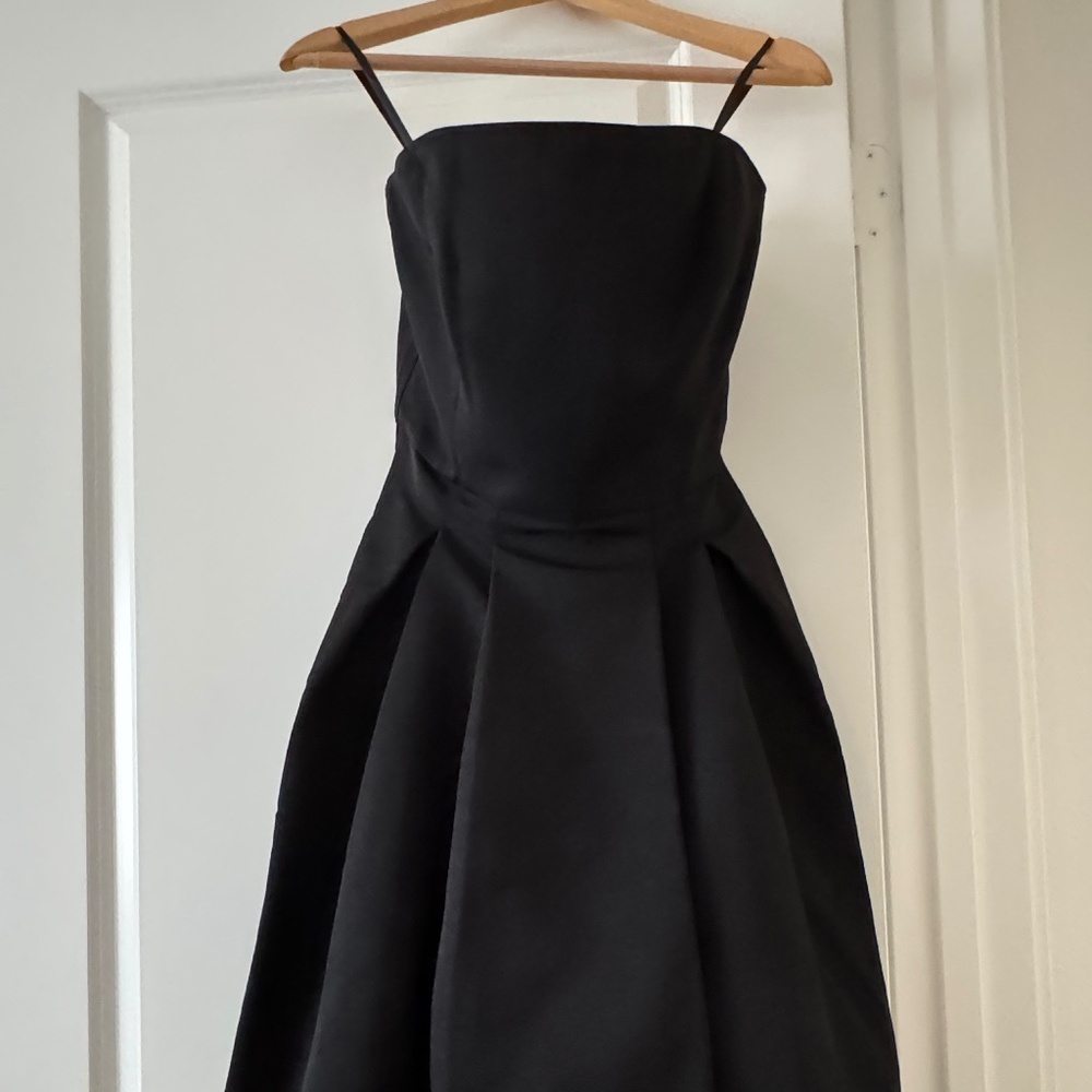 White House Black Market Petite Black Strapless Faile Dress